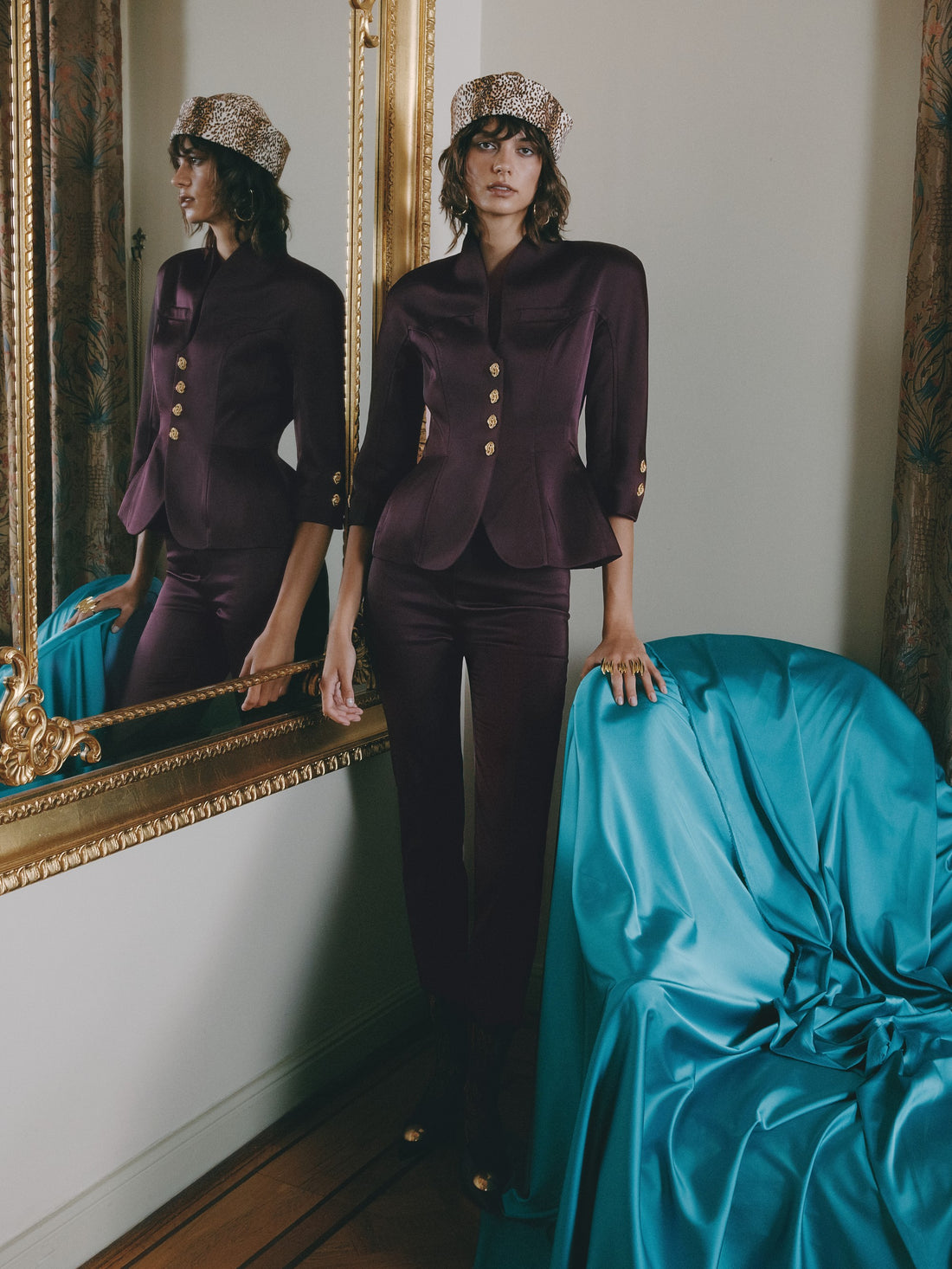 Boned Stand Collar Jacket
