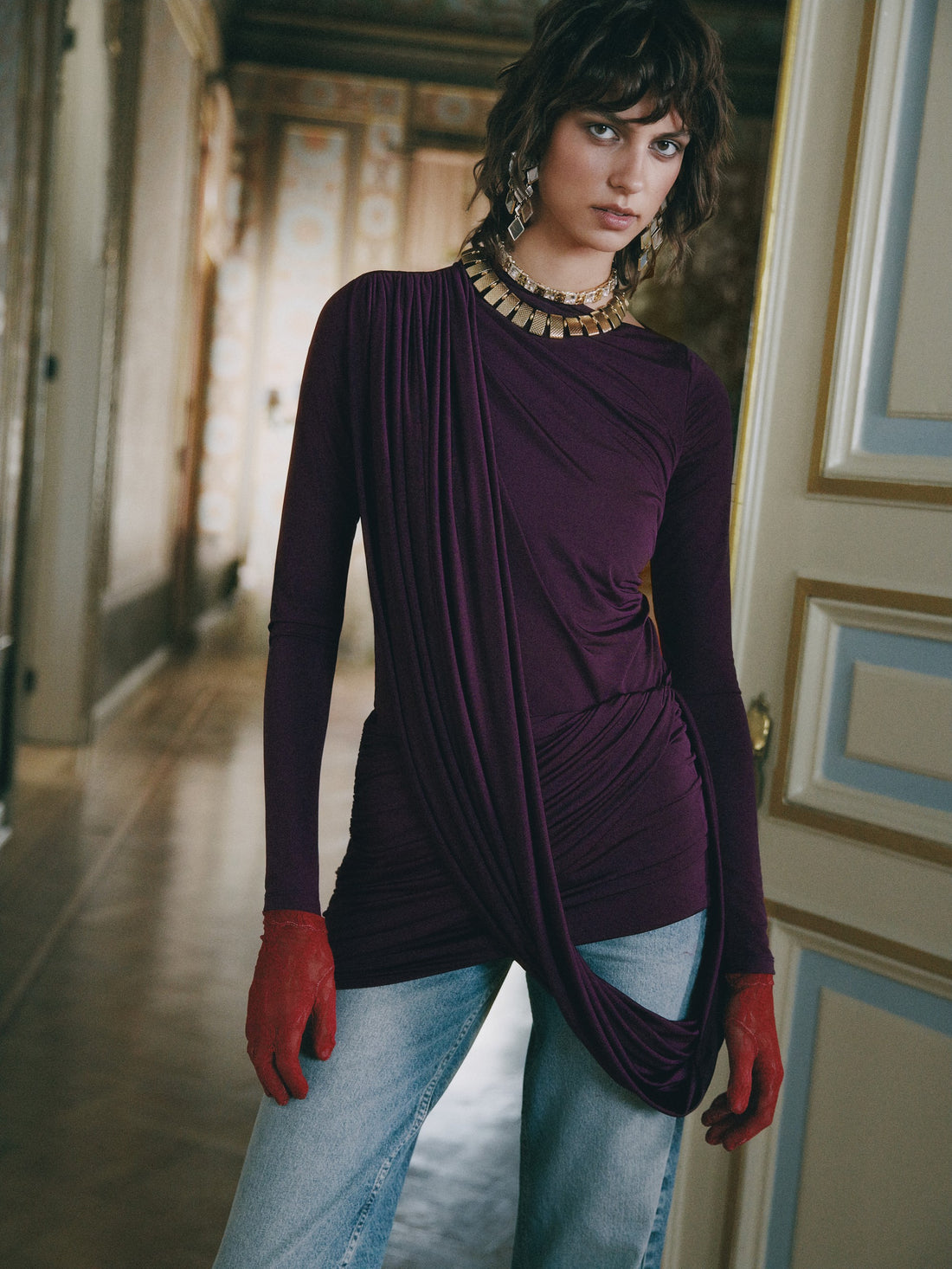 Draped Mini Dress