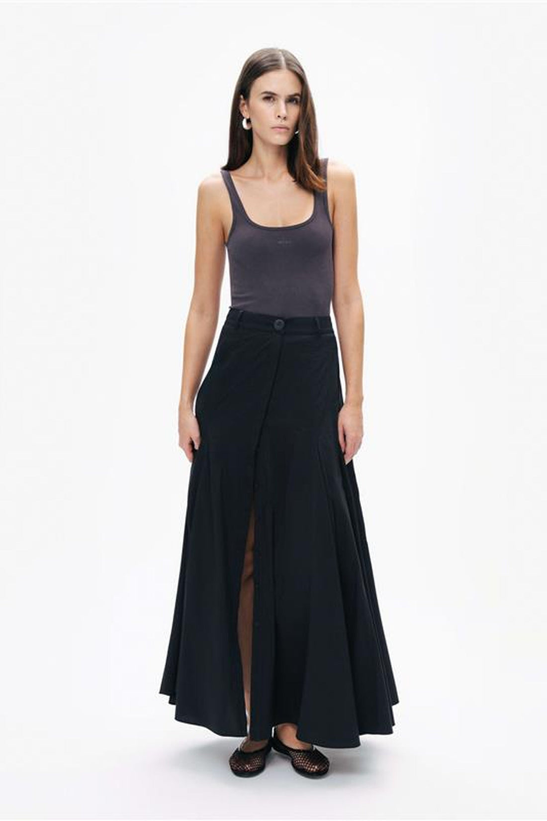 Anthracite Printed Detail Crop Top