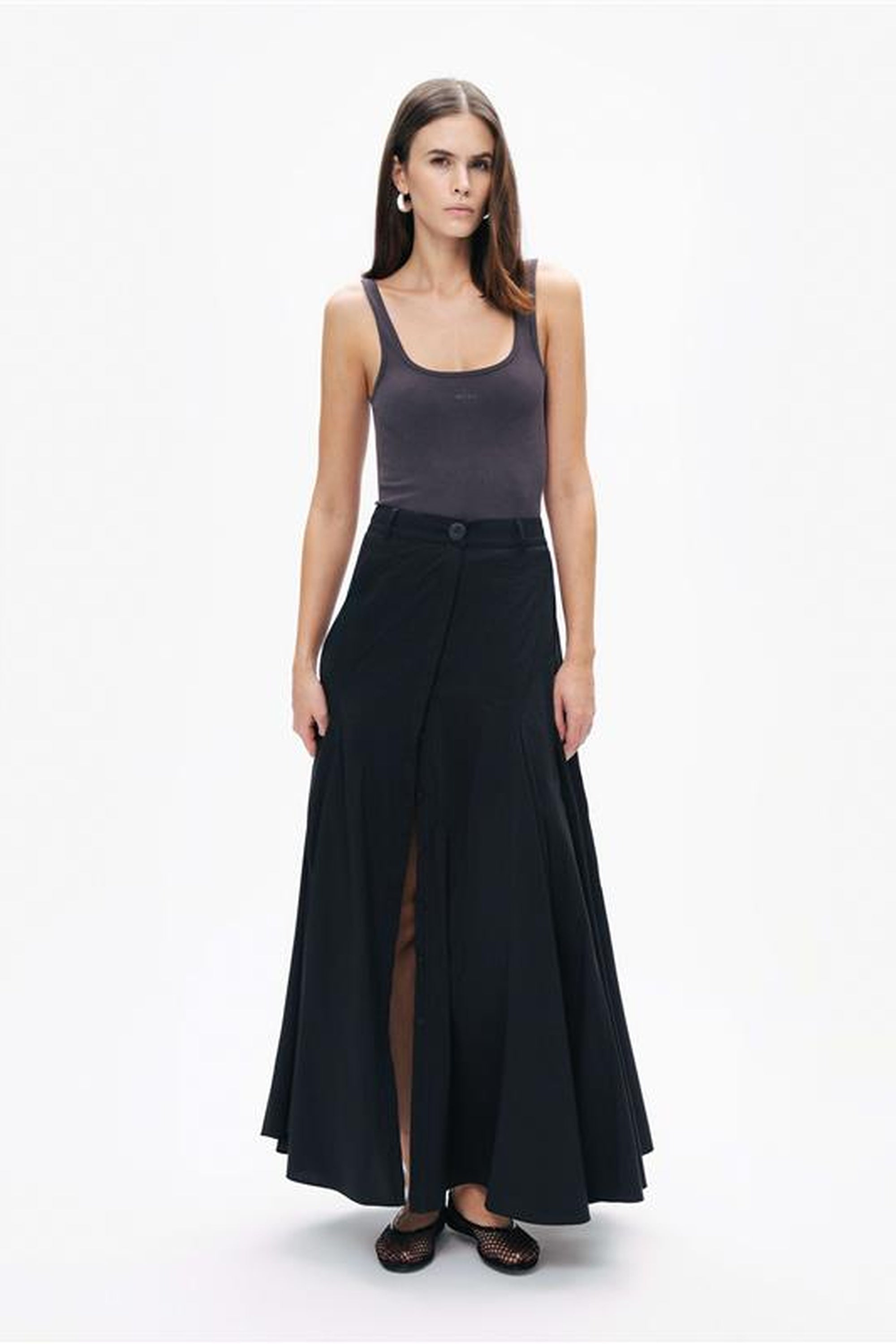 Anthracite Printed Detail Crop Top