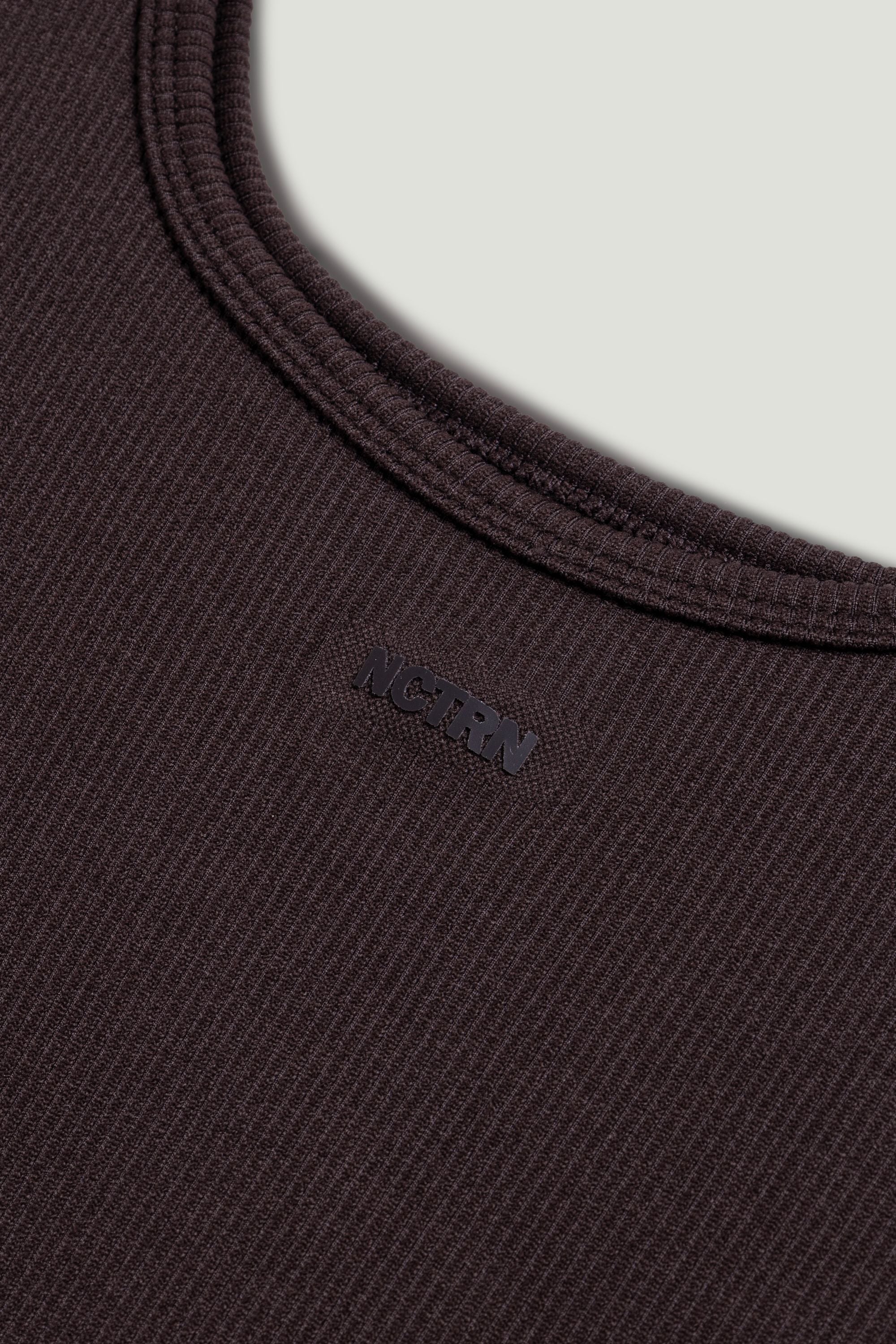 Brown Printed Sleeveless Crop Top