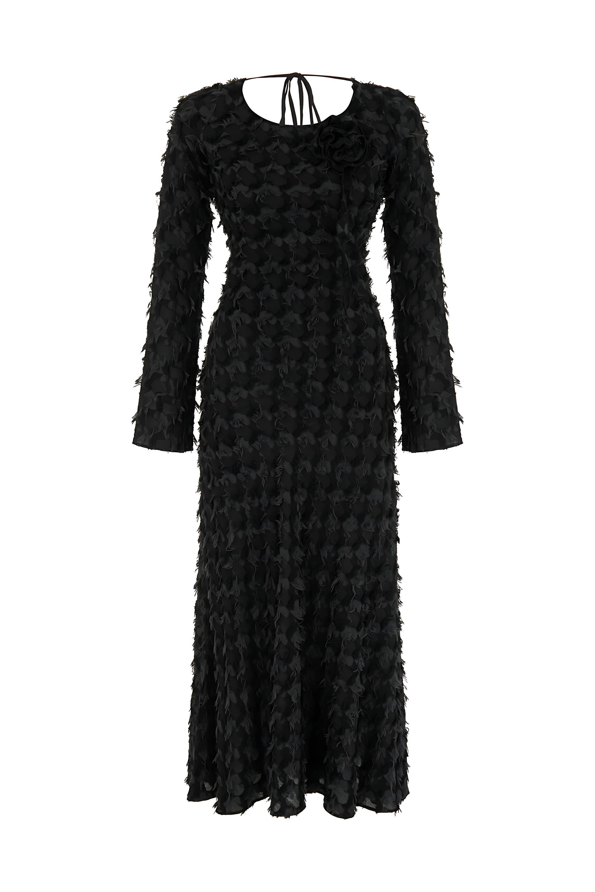 Backless Long Sleeve Maxi Dress (Final Sale)