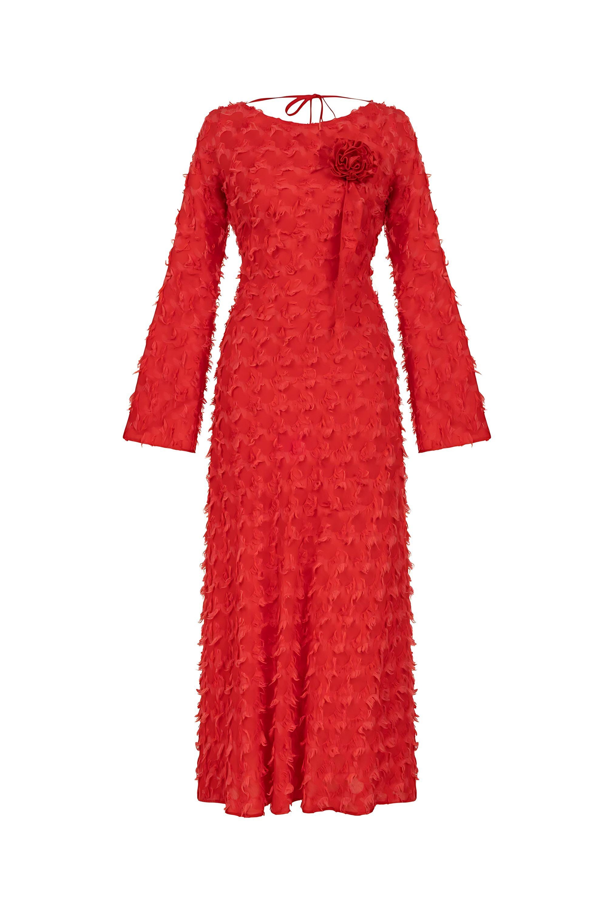 Backless Long Sleeve Maxi Dress (Final Sale)