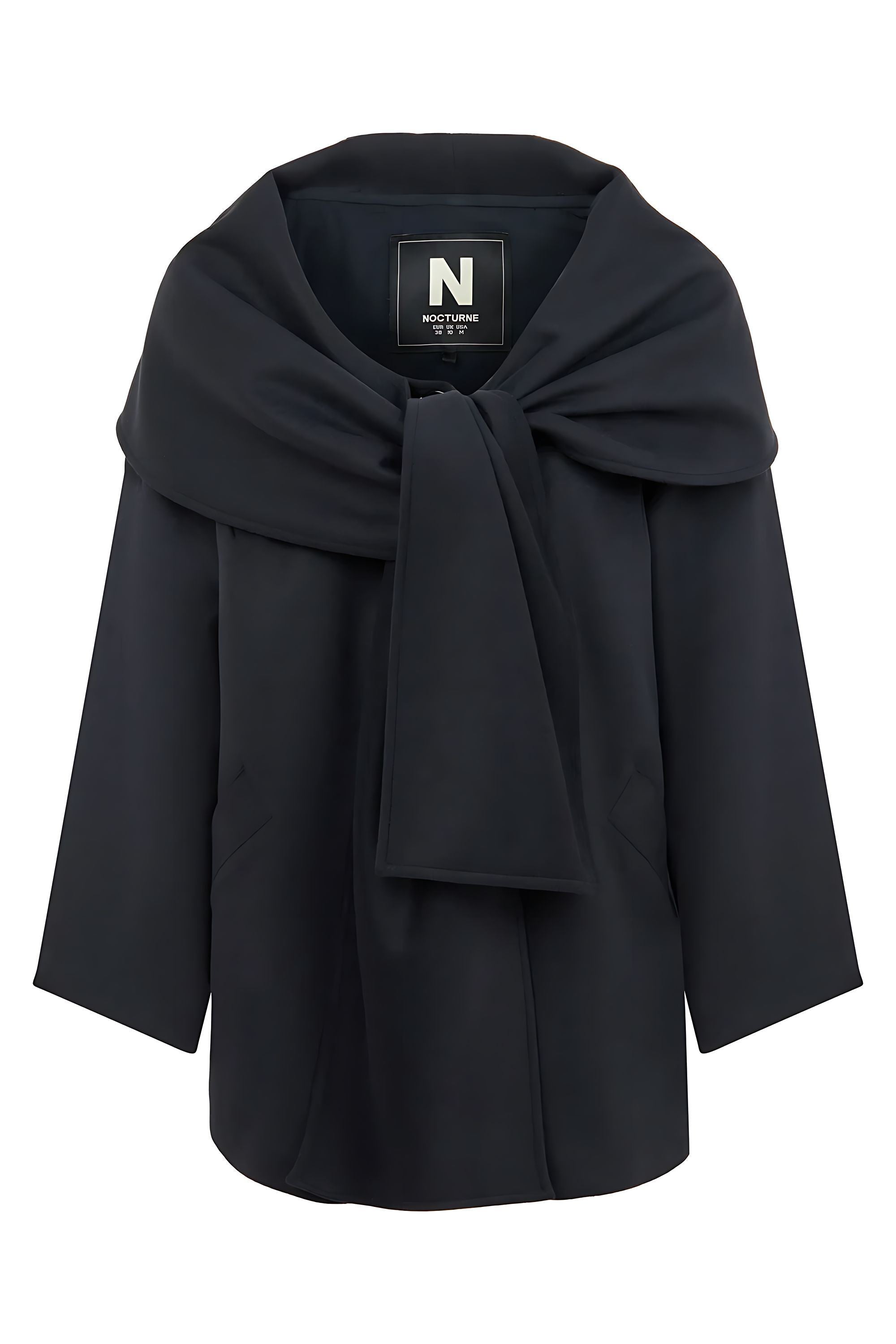 Draped Coat with Front Tie Detail (Final Sale)