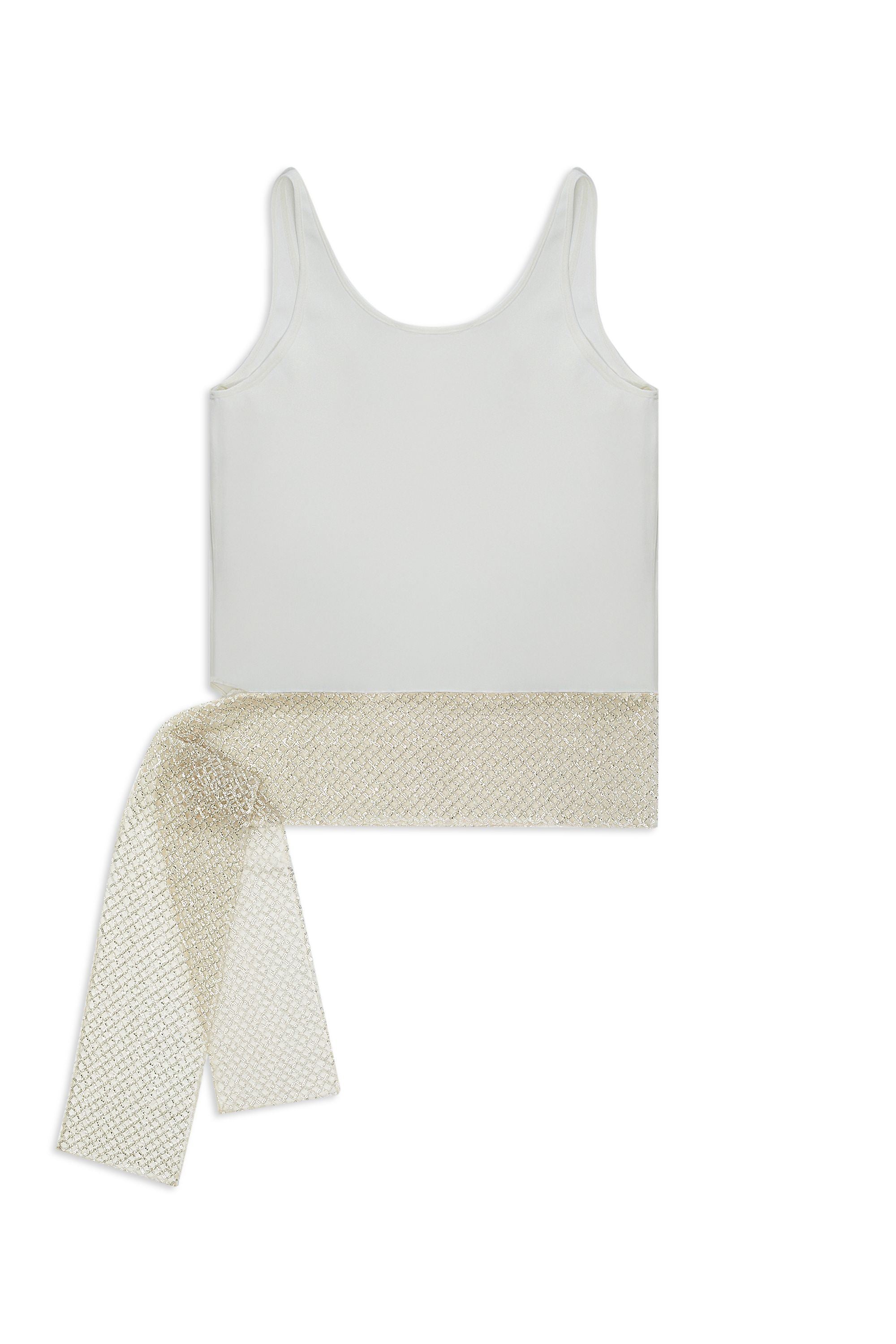 Ecru Tie Detail Blouse