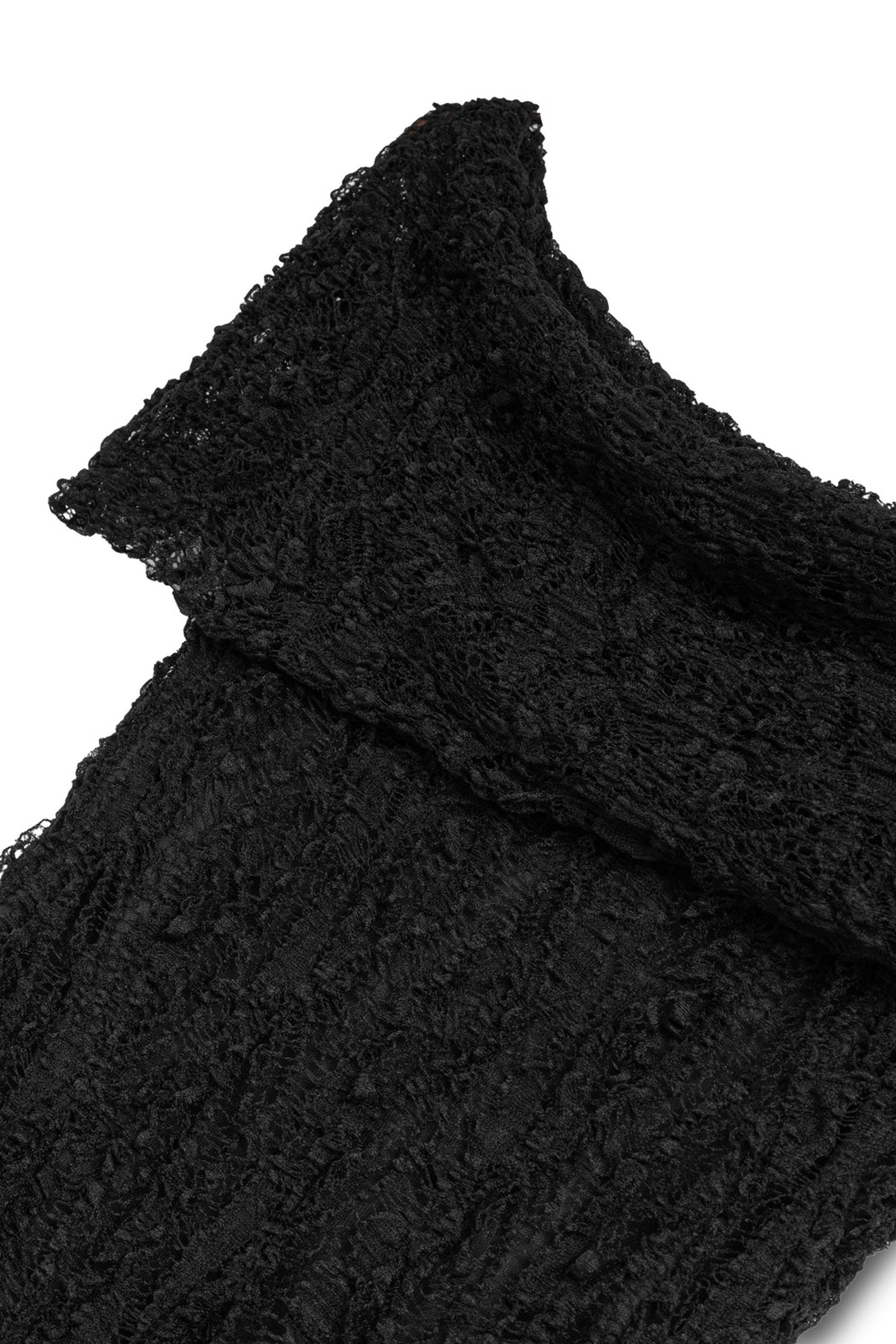 Black Off-The-Shoulder Lace Maxi Dress