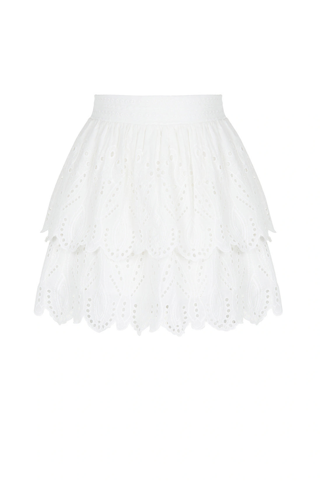 Eyelet Mini Skirt