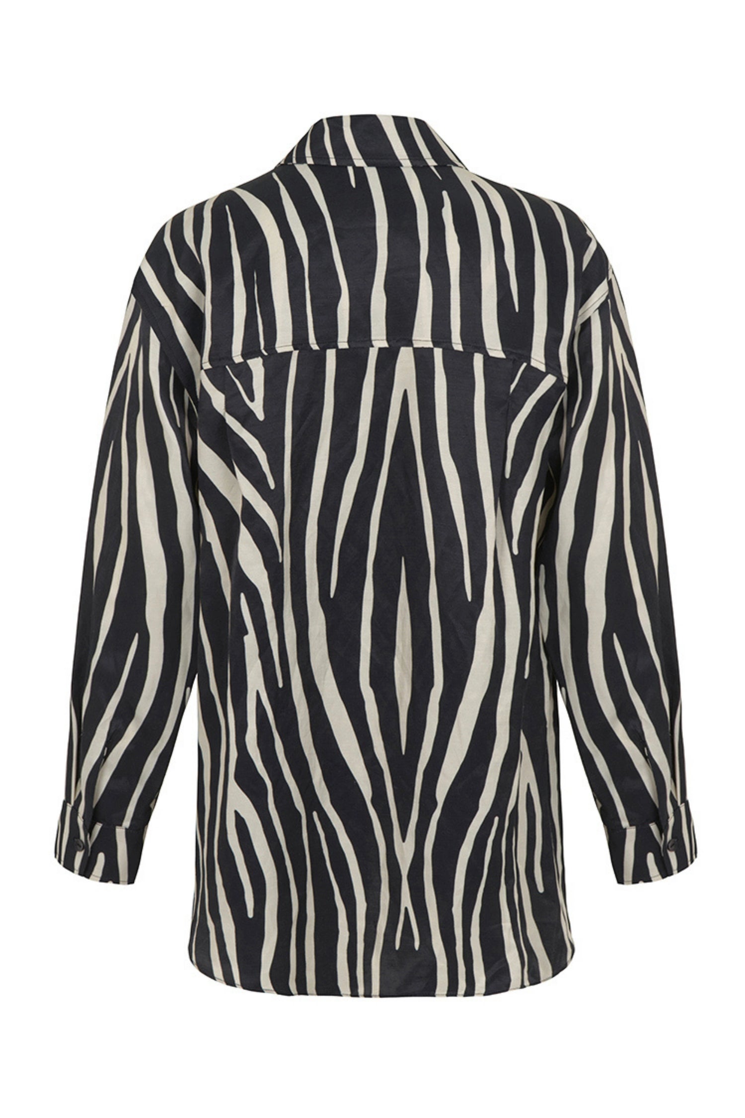 Zebra Print Oversized Linen Shirt