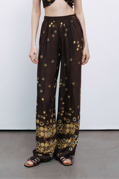 Patterned Flowing Pants