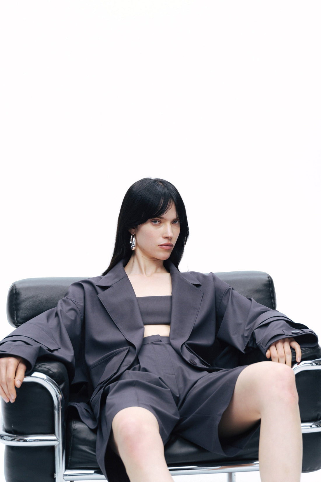 Anthracite Oversize Cargo Pocket Jacket