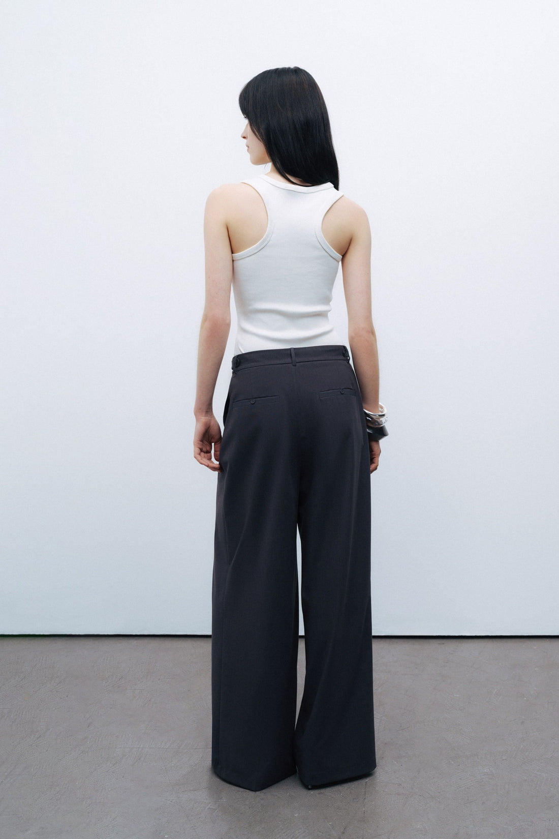 Anthracite Belt Detailed Pants