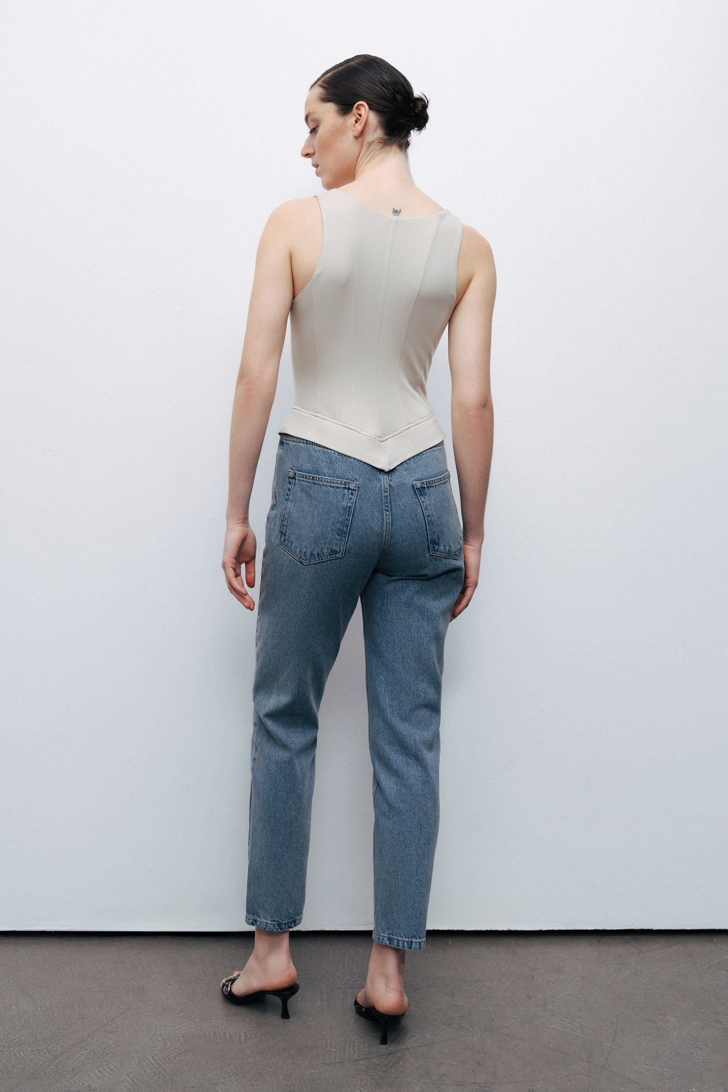 Denim Garnished Jumpsuit