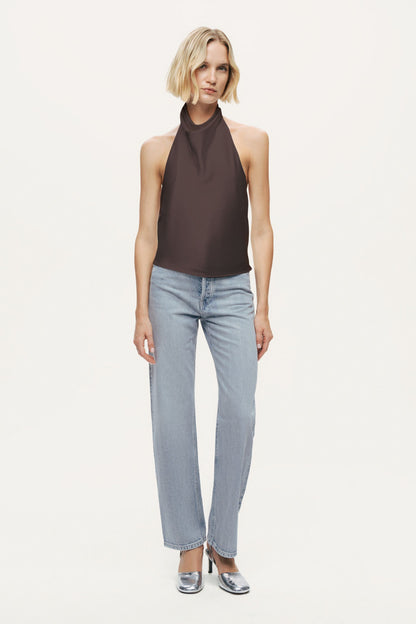 Satin Halter Neck Top