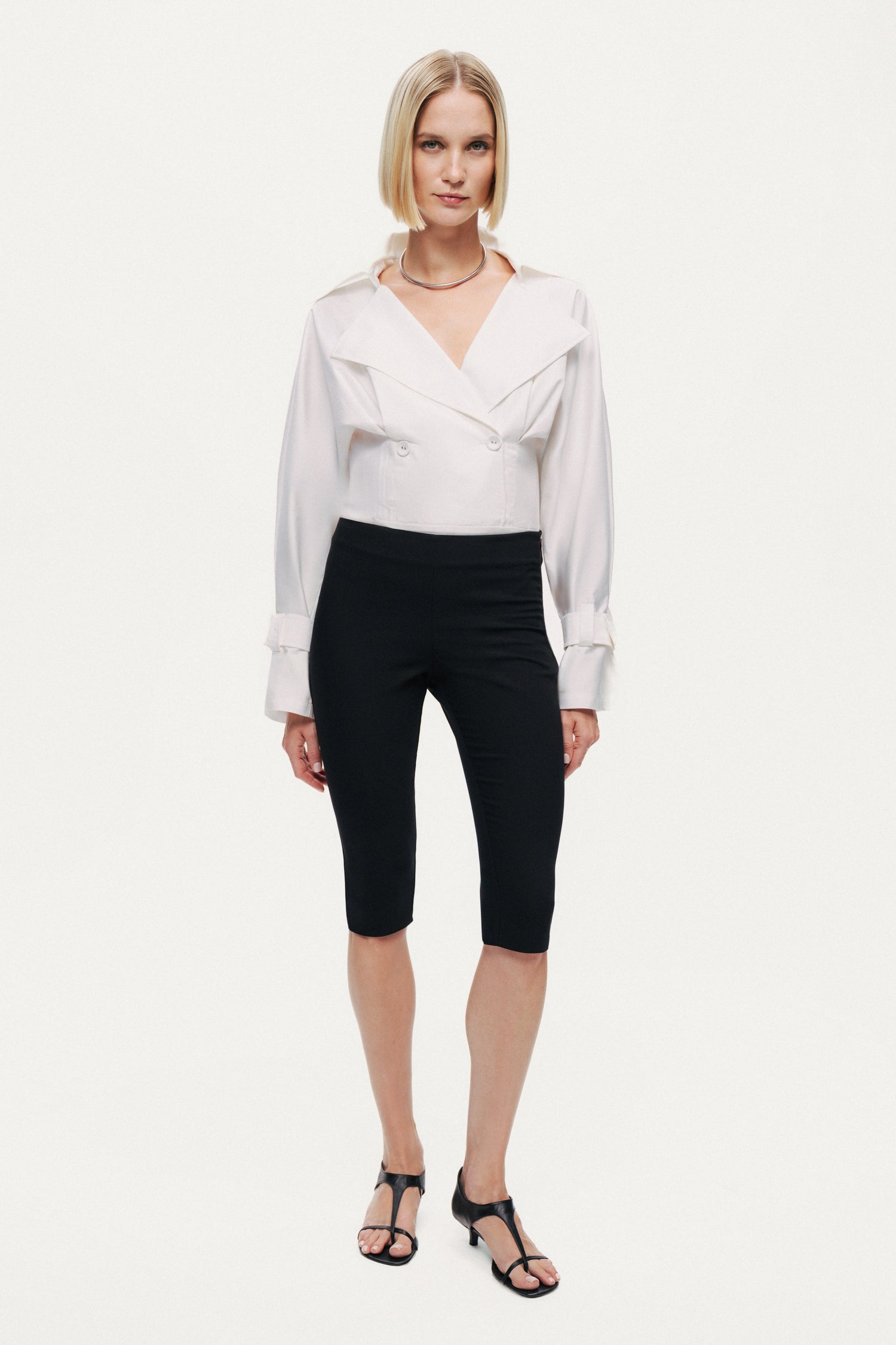 Layered Collar Wrap Bodysuit