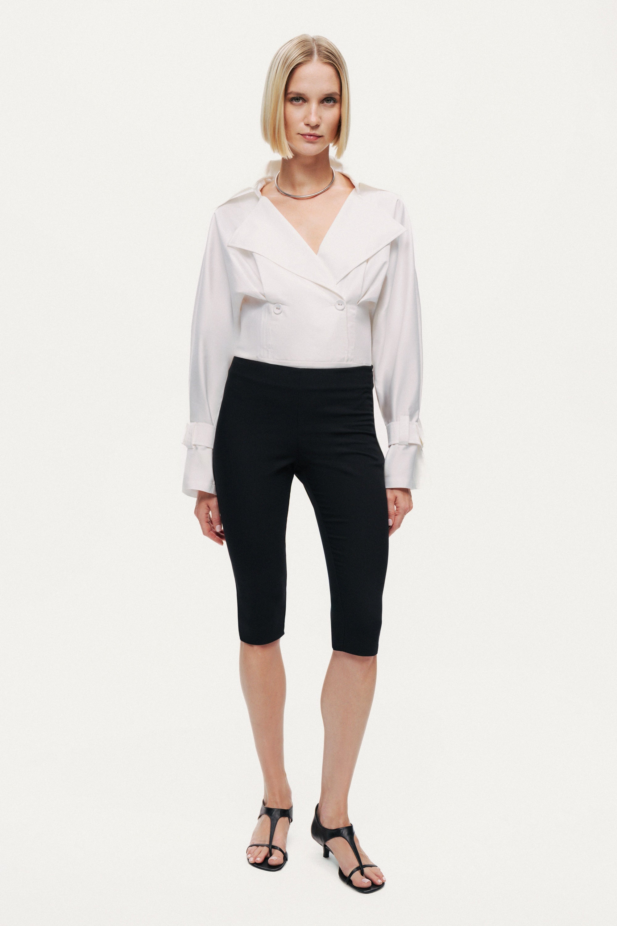 Layered Collar Wrap Bodysuit