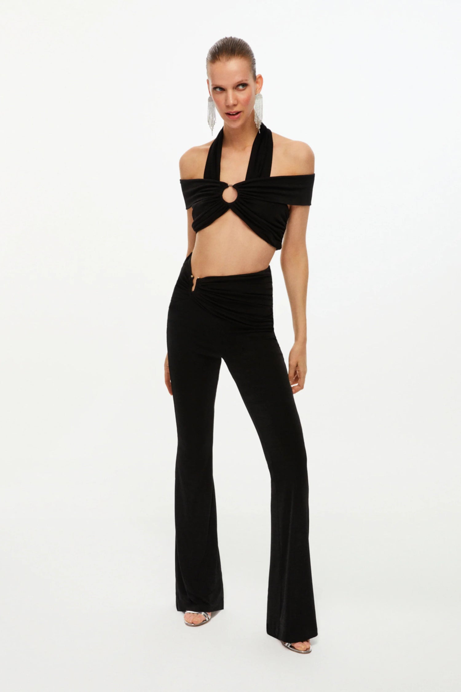 Draped Flare Pants (Final Sale)