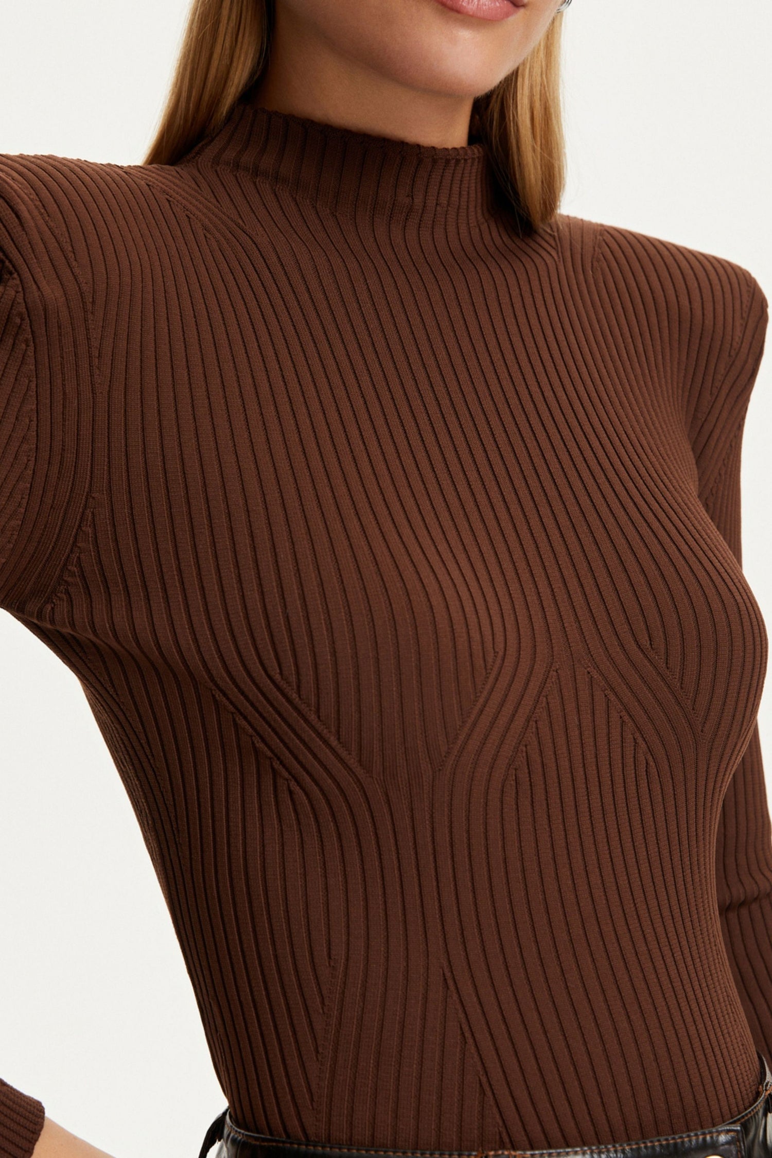 Shoulder Pad Knit Sweater