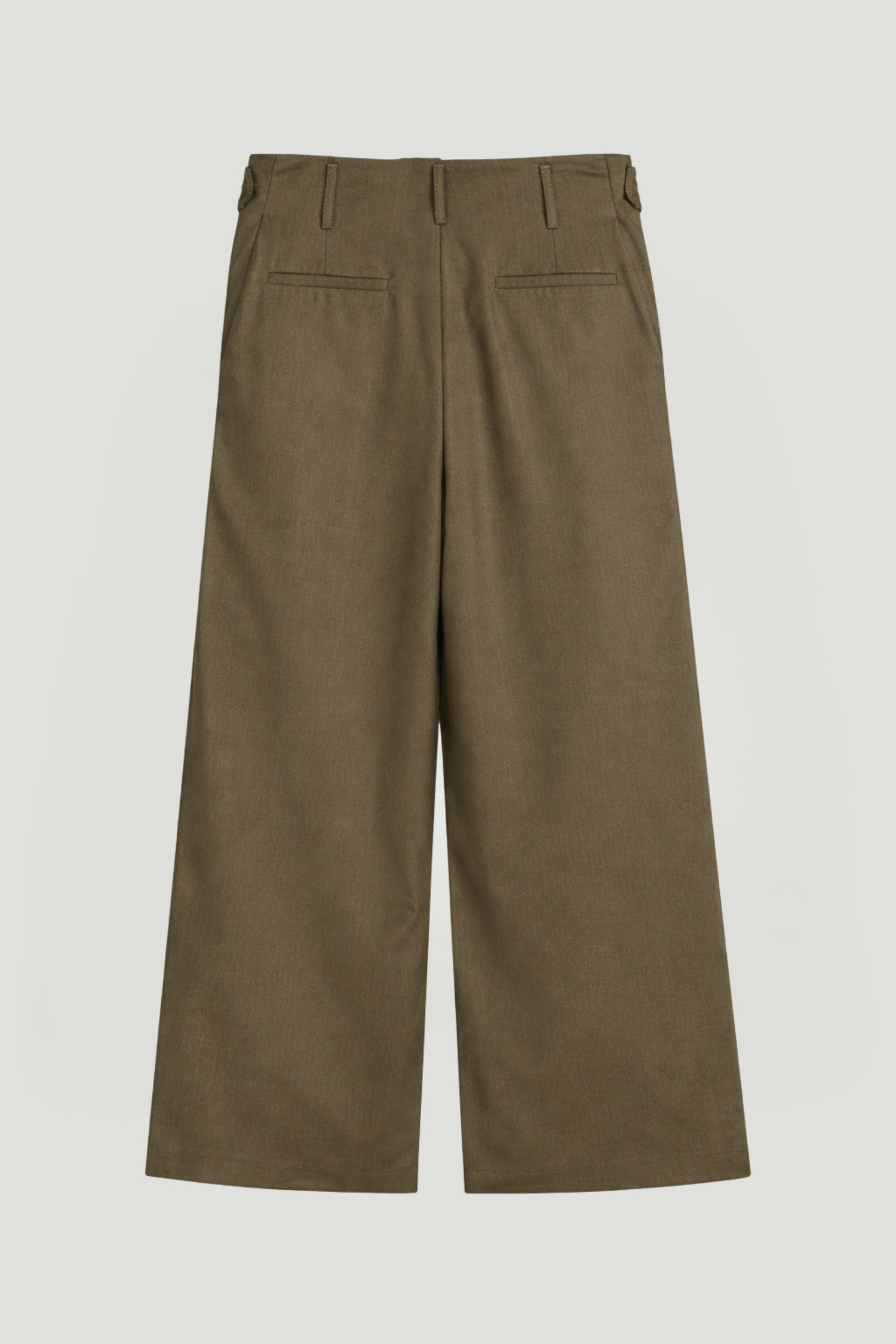 Pleated Tapered Crop Trousers