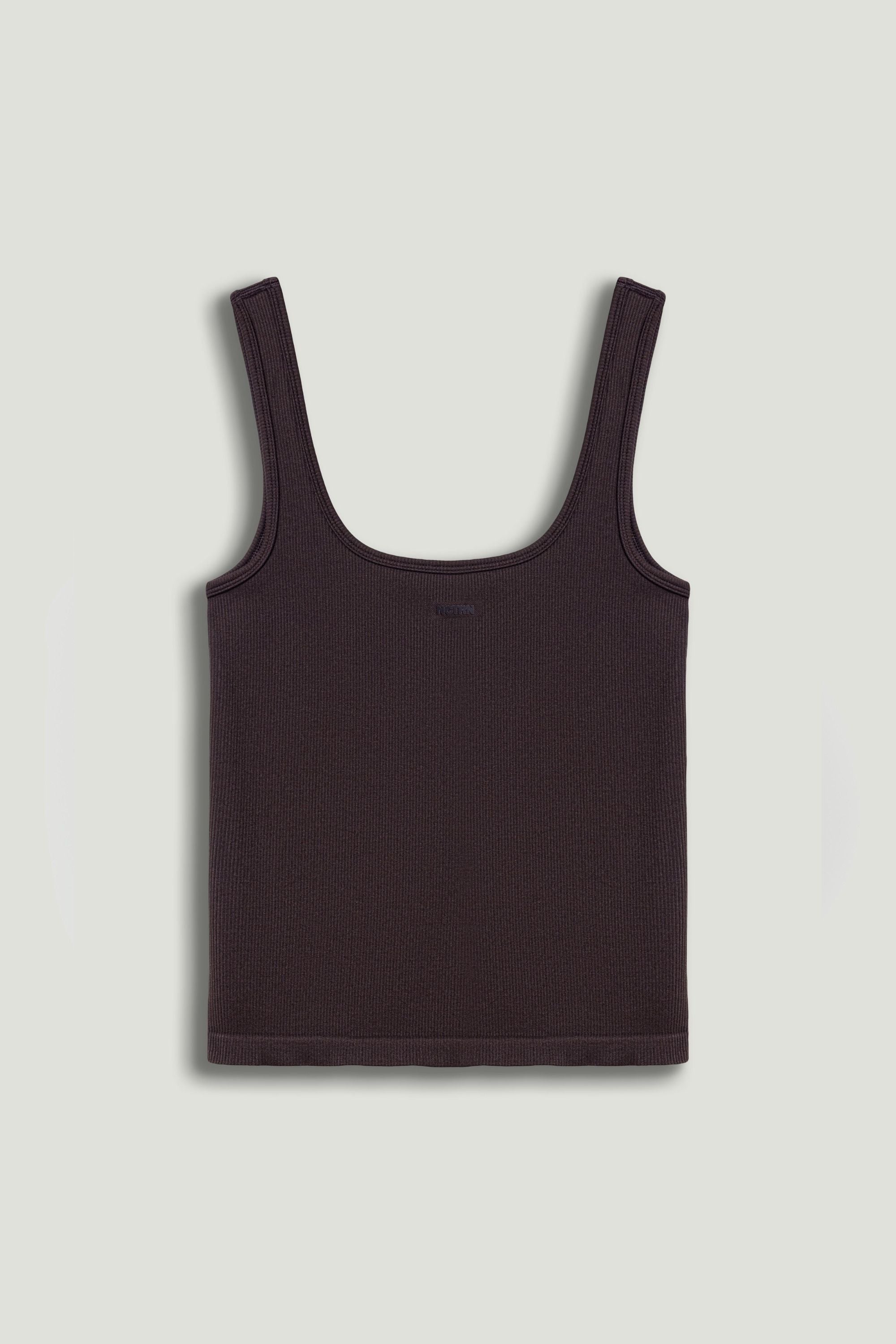 Brown Printed Sleeveless Crop Top