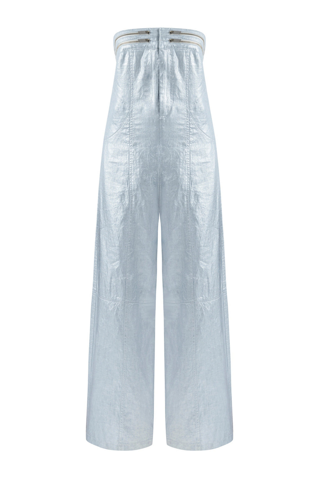 Metallic Strapless Jumpsuit