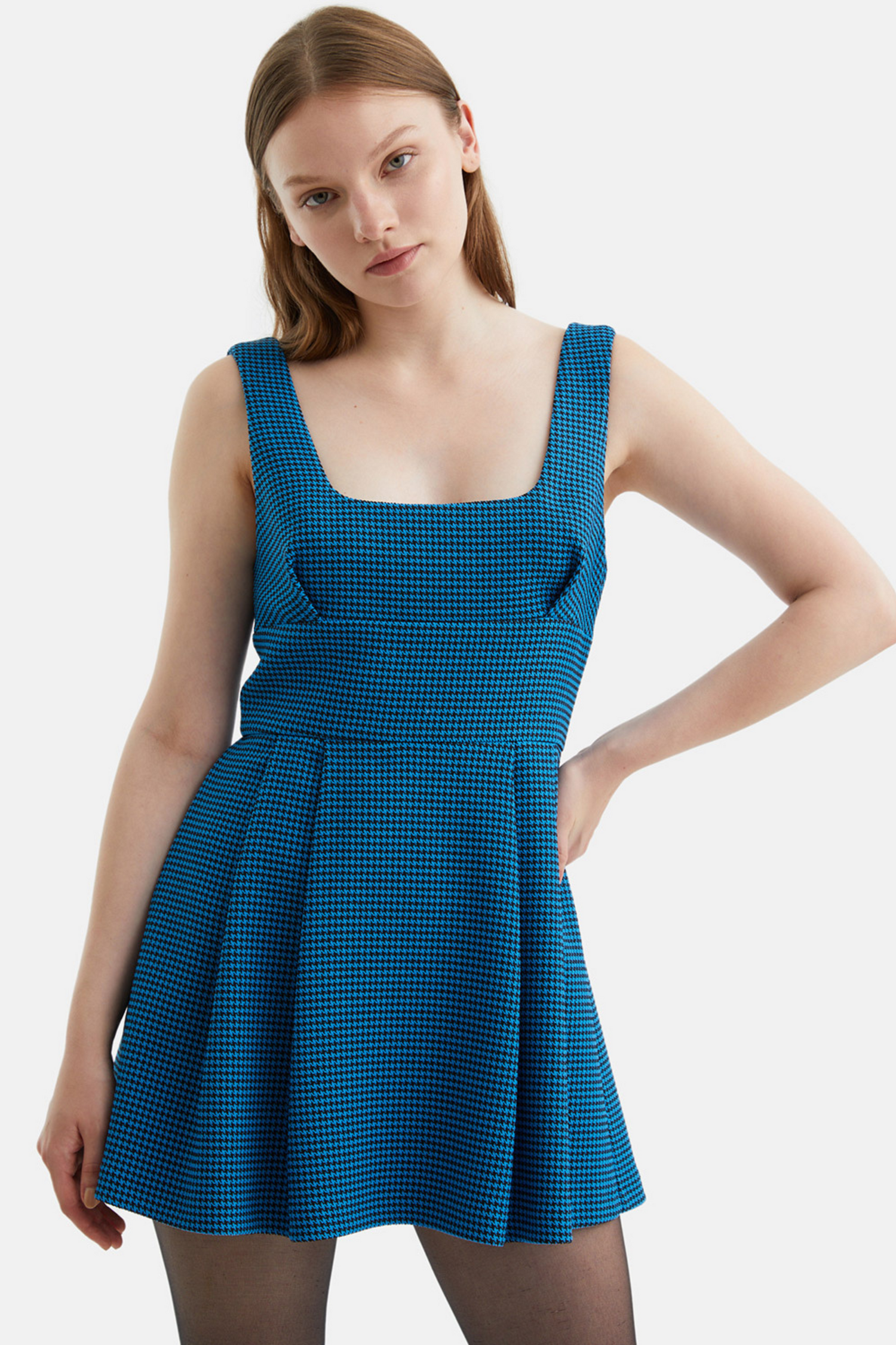 Pleated Mini Dress