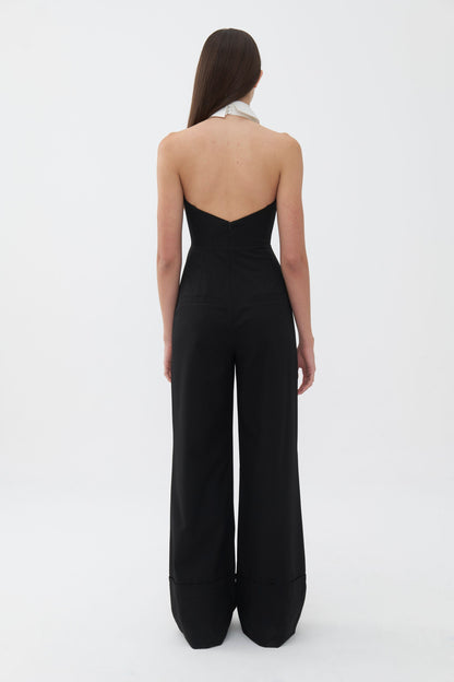 Halter Neck Wide Leg Jumpsuit