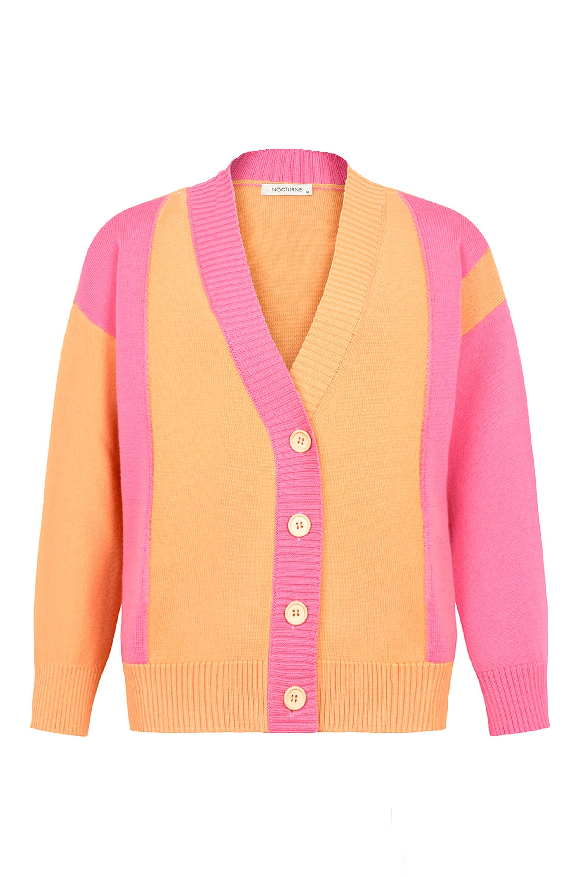 Color Block Knit Cardigan