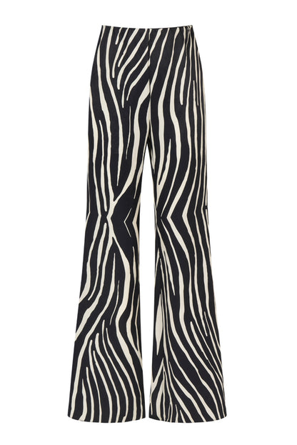 Zebra Print Linen Pants