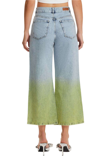 Faded Wide-Leg Jeans