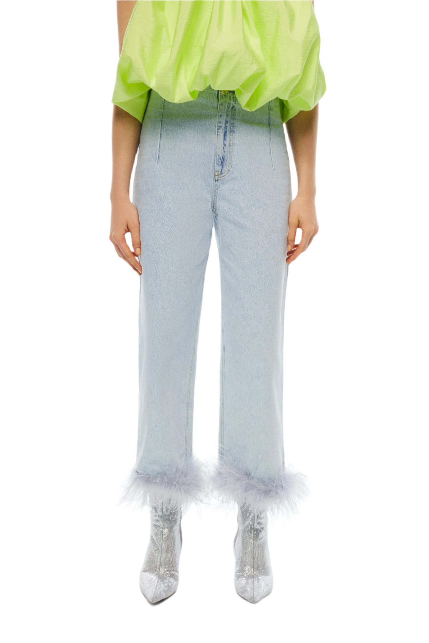 Feather Boa Jeans