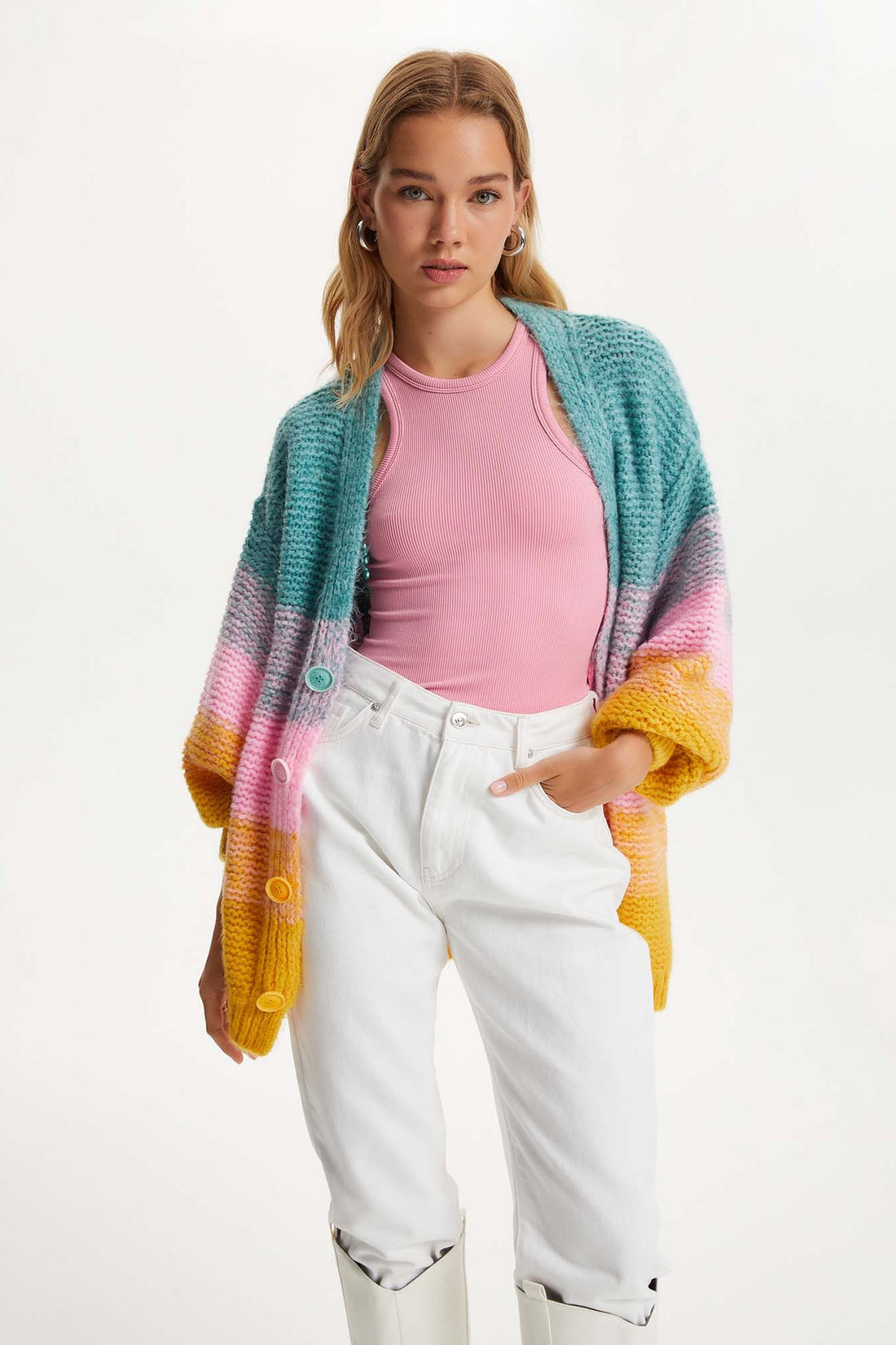 Gradient Knitted Cardigan