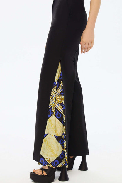 Wide-Leg Satin Pants