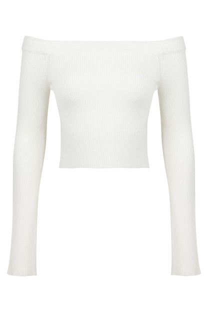 Boat Neck Knitwear Sweater