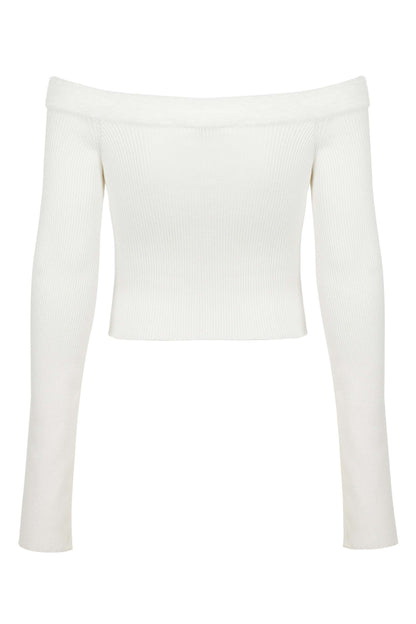 Boat Neck Knitwear Sweater