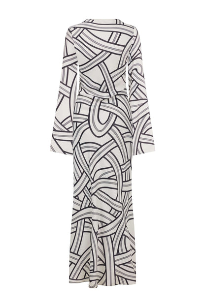 Monochrome Printed Dress