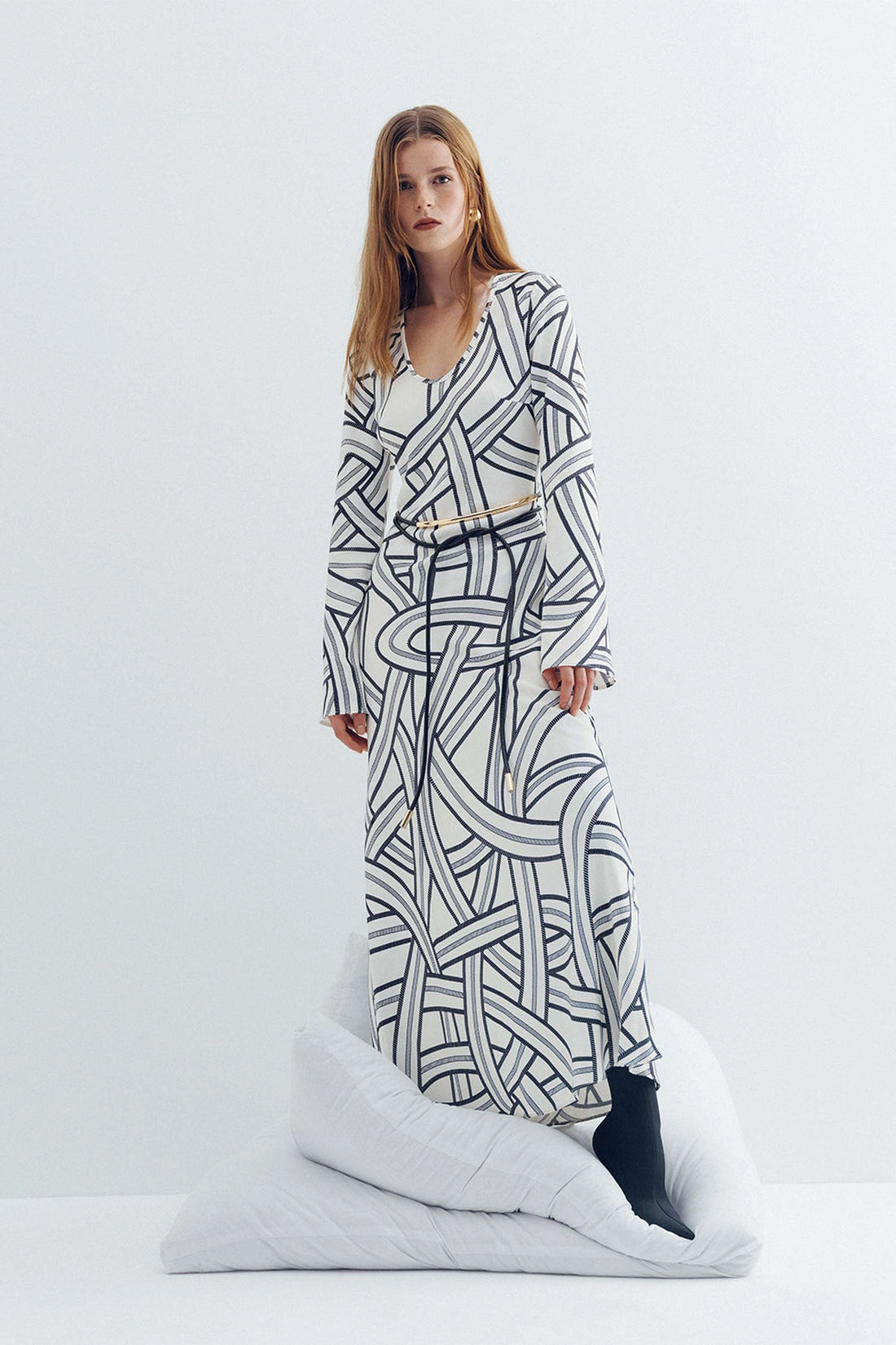 Monochrome Printed Dress