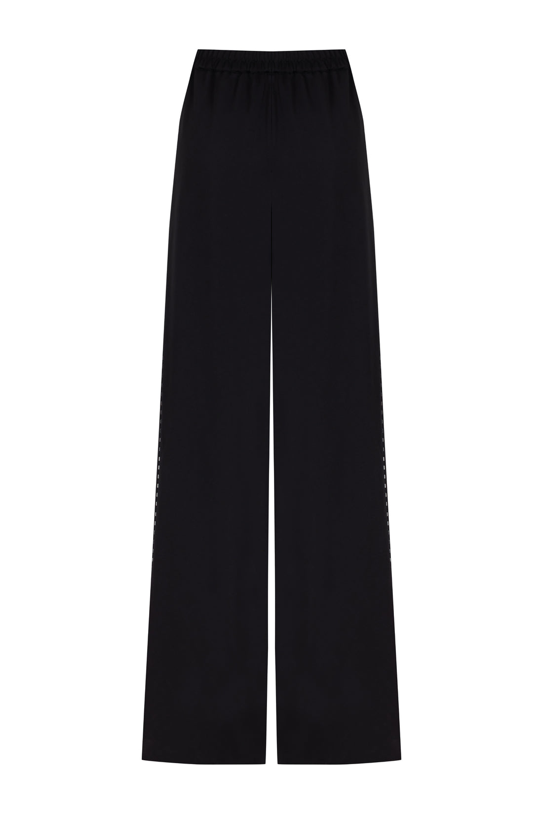 Wide-Leg Crepe Satin Pants