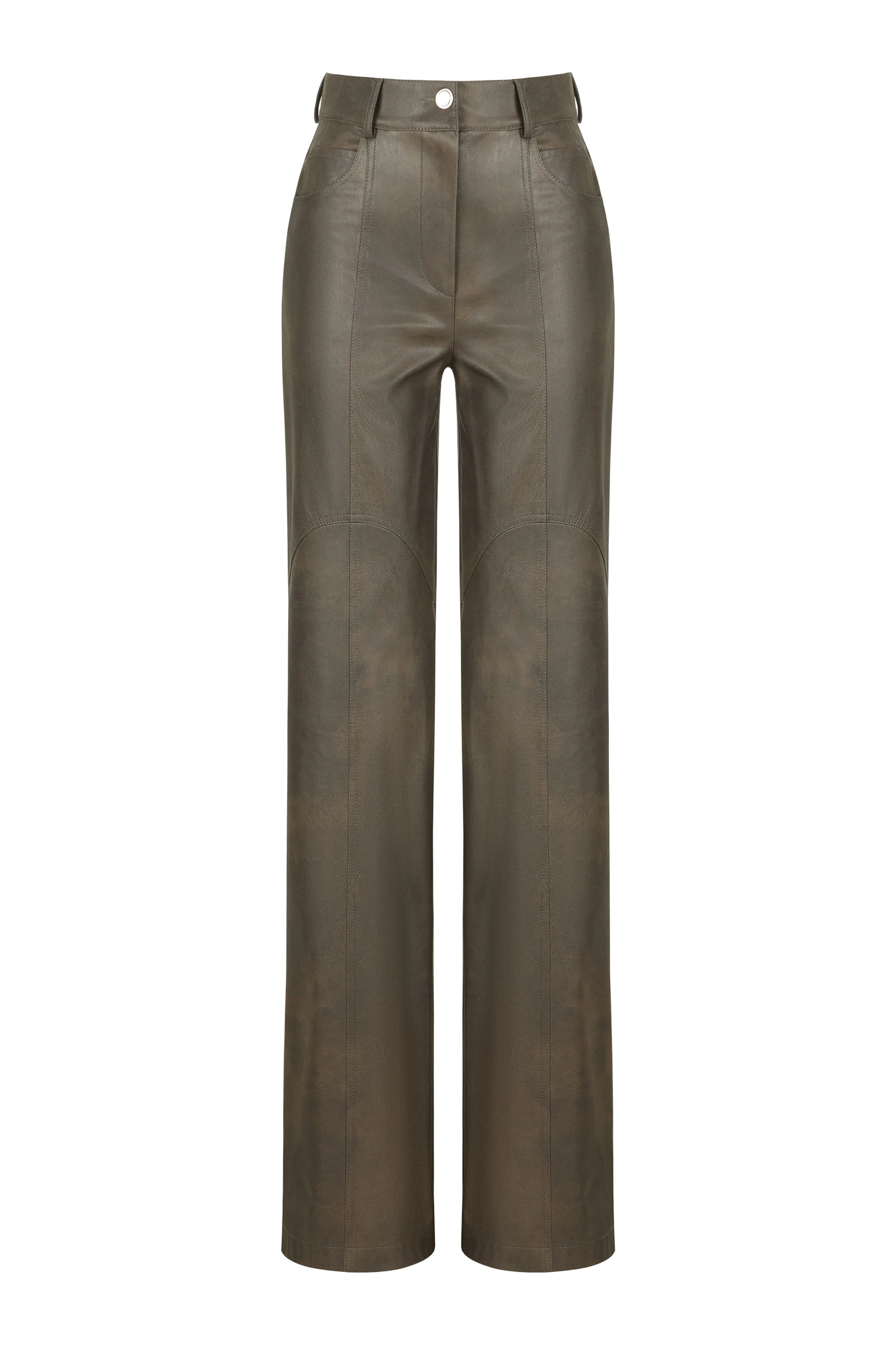 Leather Trim Pants