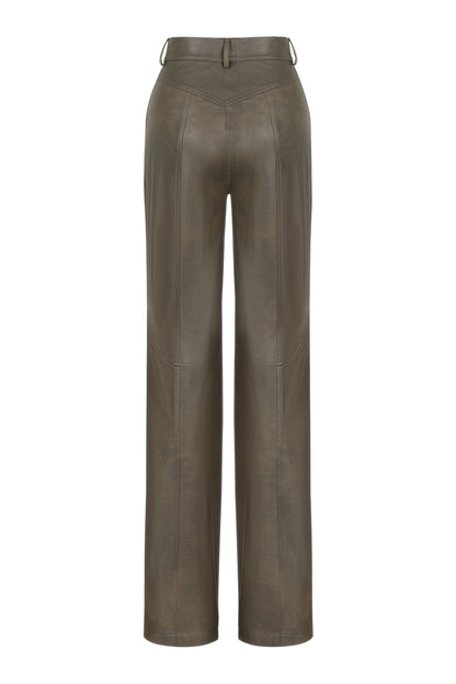 Leather Trim Pants