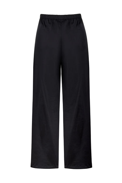 Pleated Satin Loose Fit Pants (Final Sale)