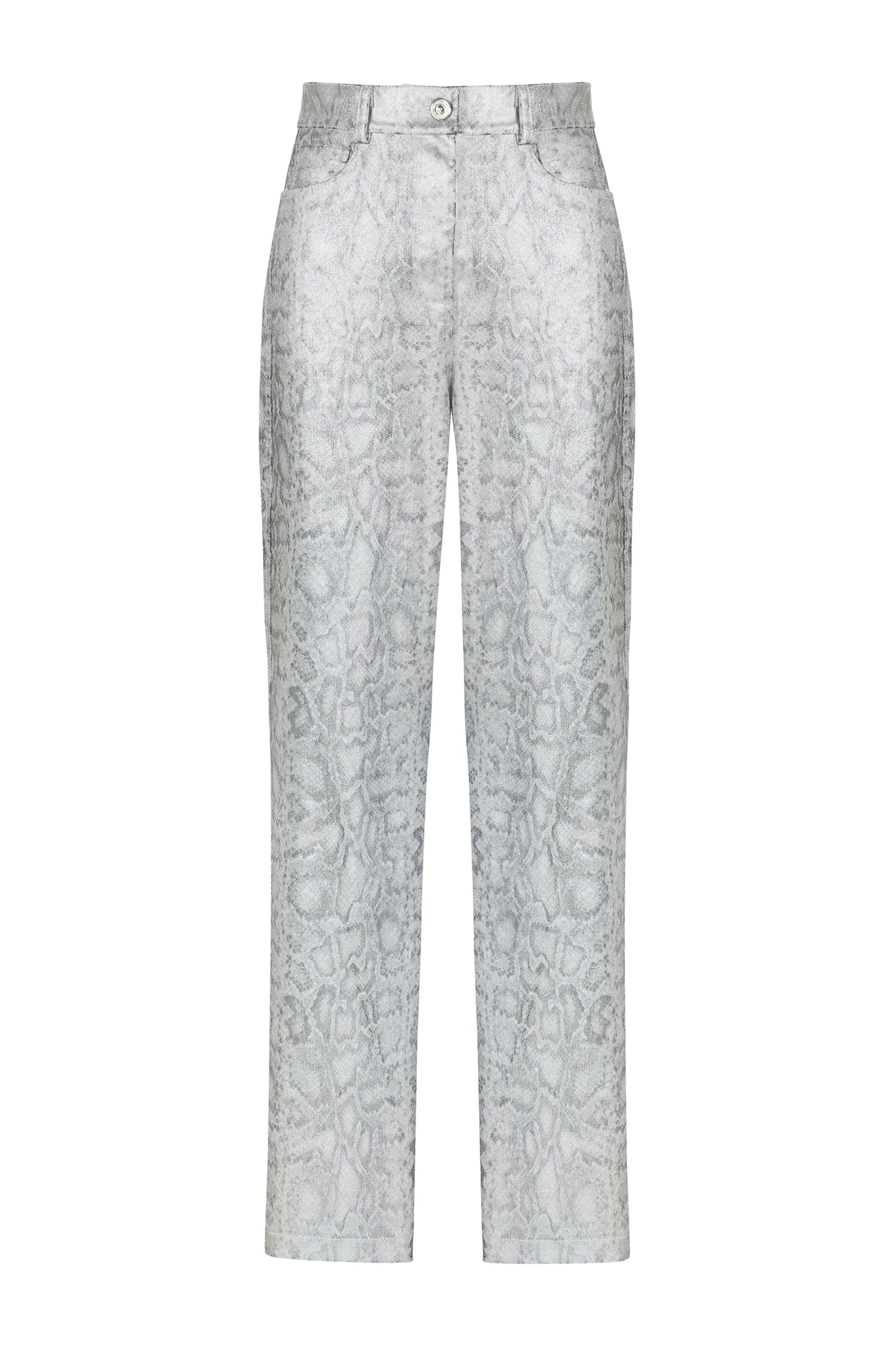 Silver Snake Print Pants (Final Sale)