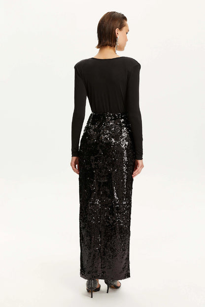 Sequined Maxi Skirt