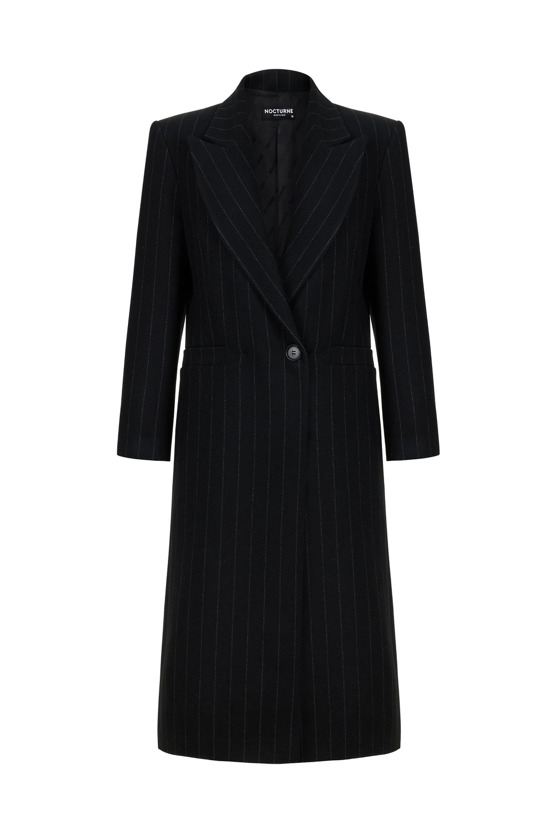 Shoulder Pad Wool Blend Coat