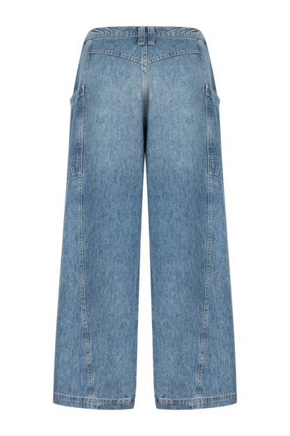 Contrast Top Stitching Pockets Jeans