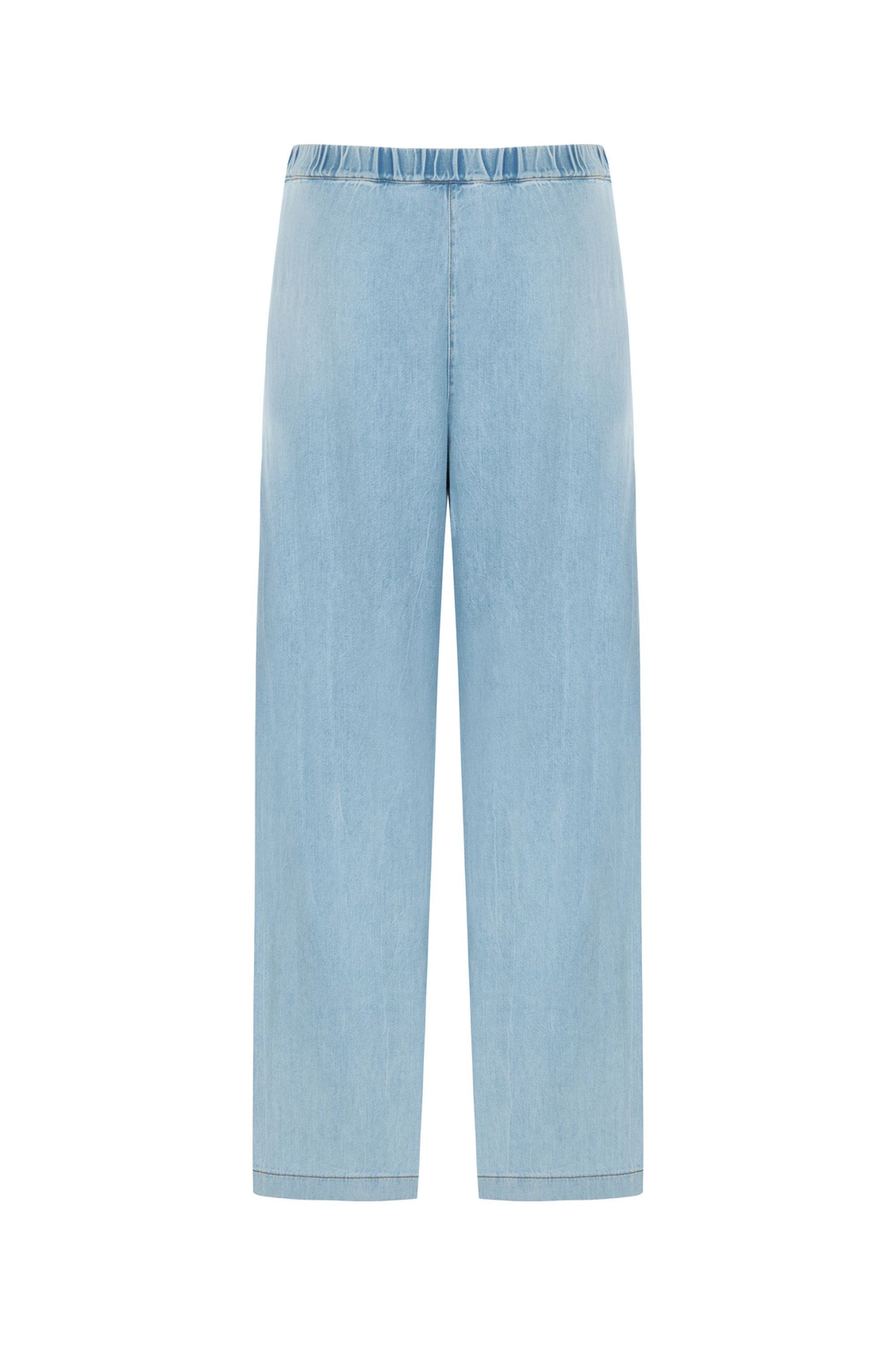 Pleated Wide Leg Jeans