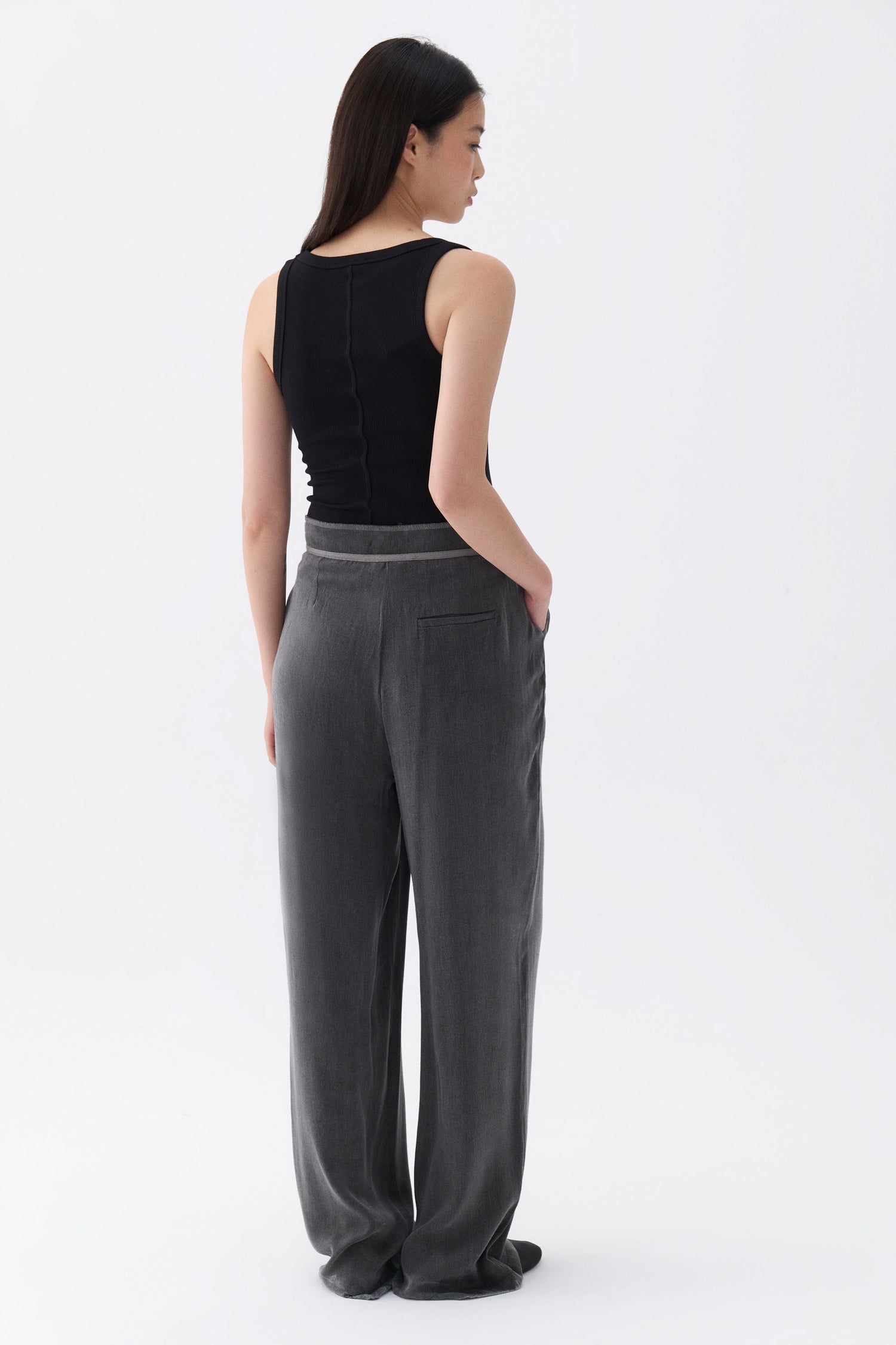 Pleated Palazzo Pants