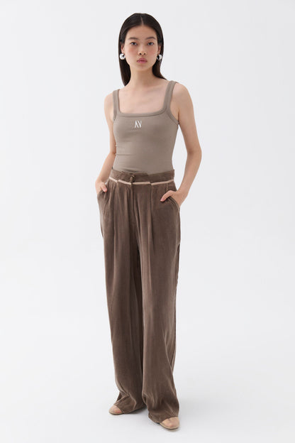 Pleated Palazzo Pants