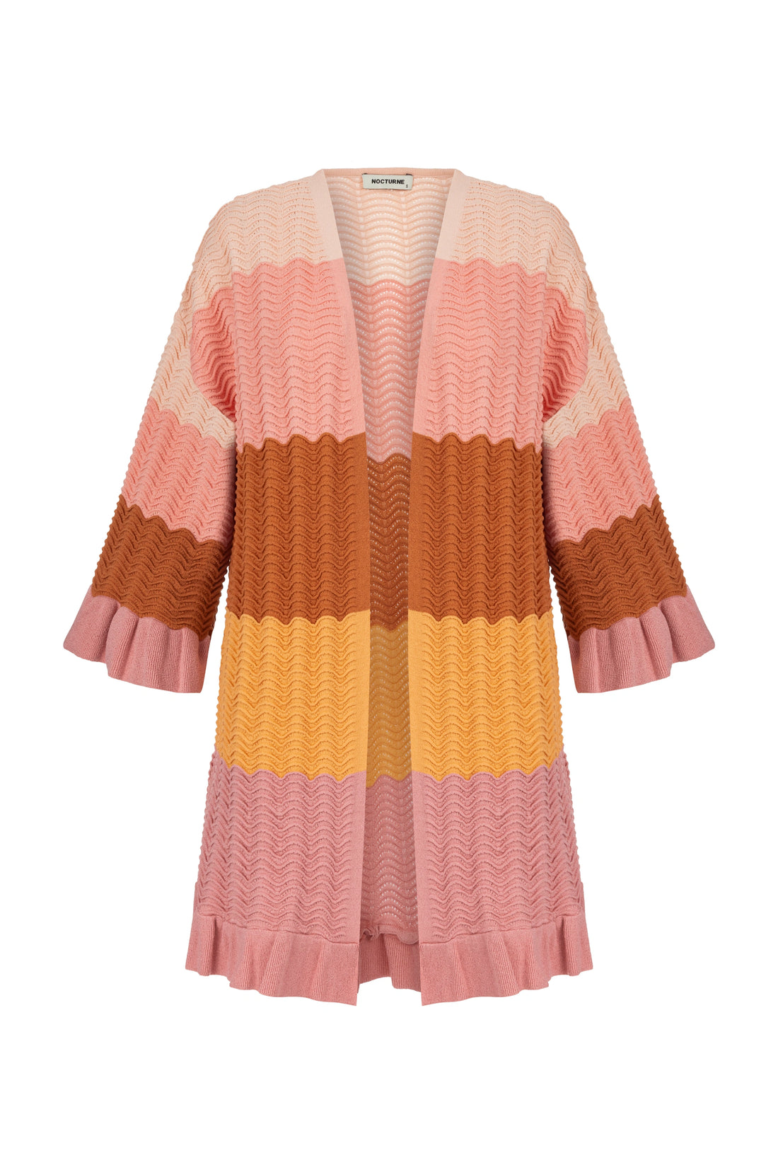 Printed Flounce Knit Cardigan (Final Sale)