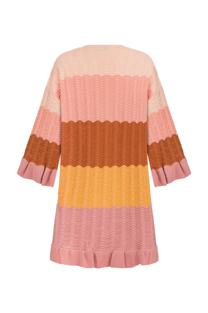 Printed Flounce Knit Cardigan (Final Sale)