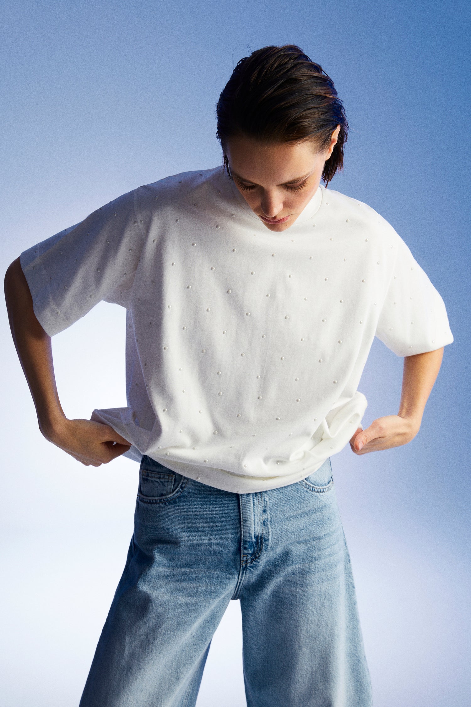 Beaded Oversized T-Shirt